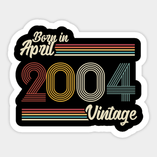 Vintage Born In April 2004 Sticker